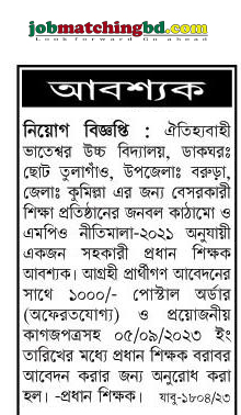 Oitijjobahi Bhateswar High School