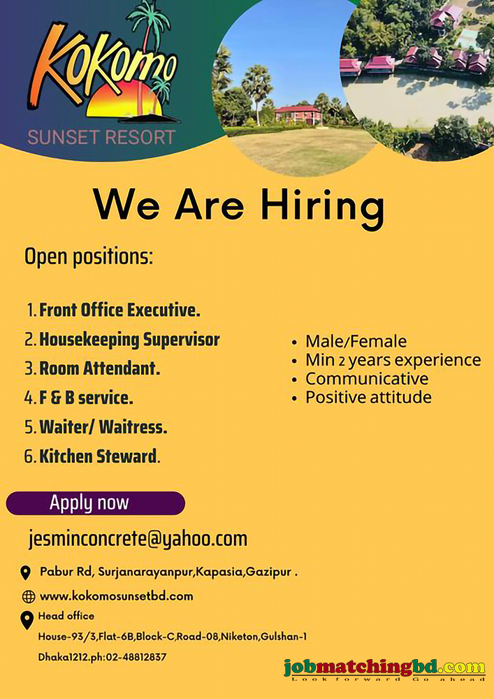 Hotel Job Dhaka