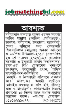 নবীয়াবাদ আলহাজ্ব আব্দুল ওয়াদুদ সরকার কামিল মাদ্রাসা
