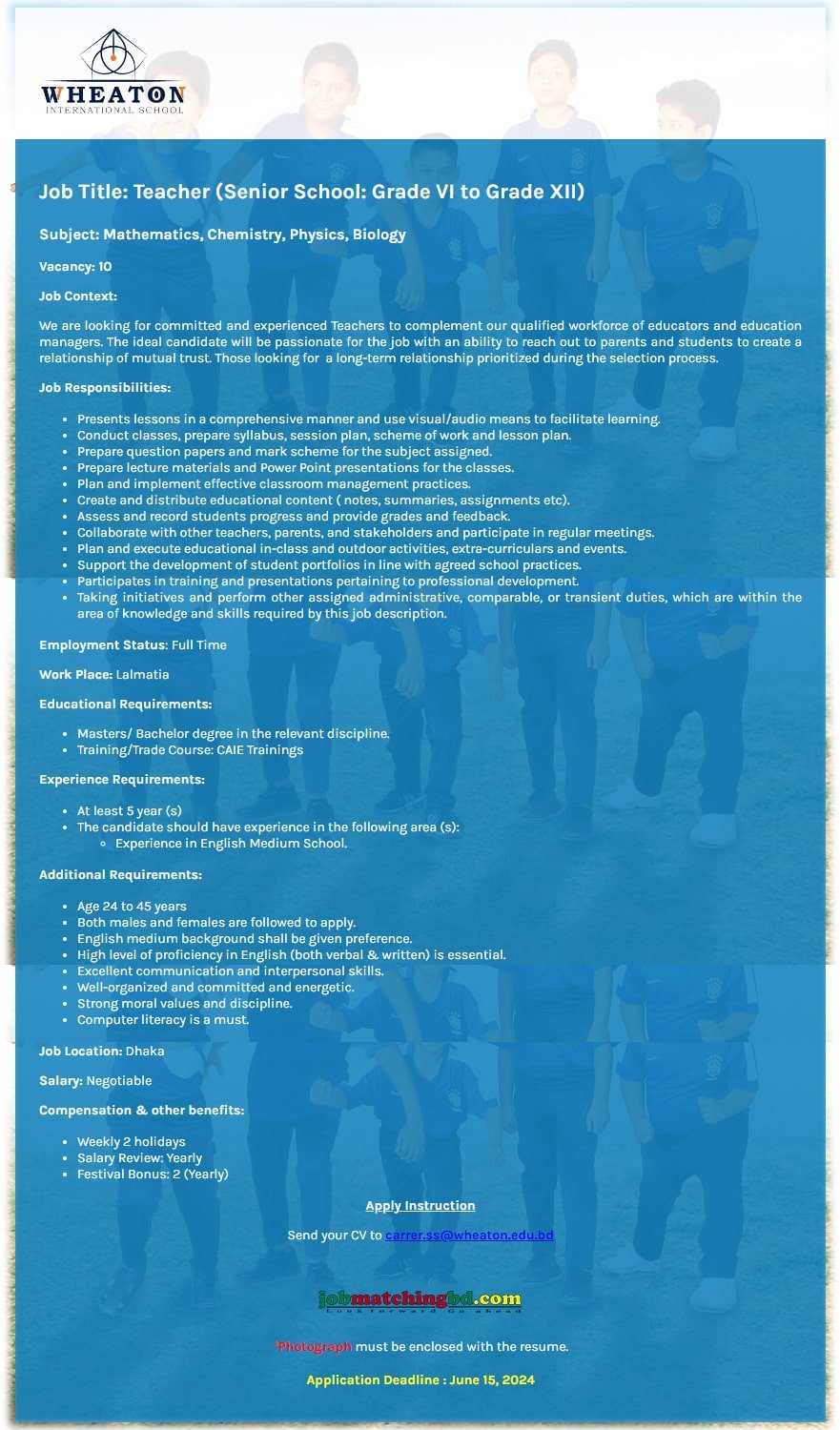 Teacher Job Circular 2024 