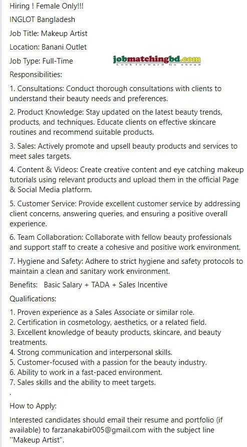 INGLOT Bangladesh Job Circular 2024