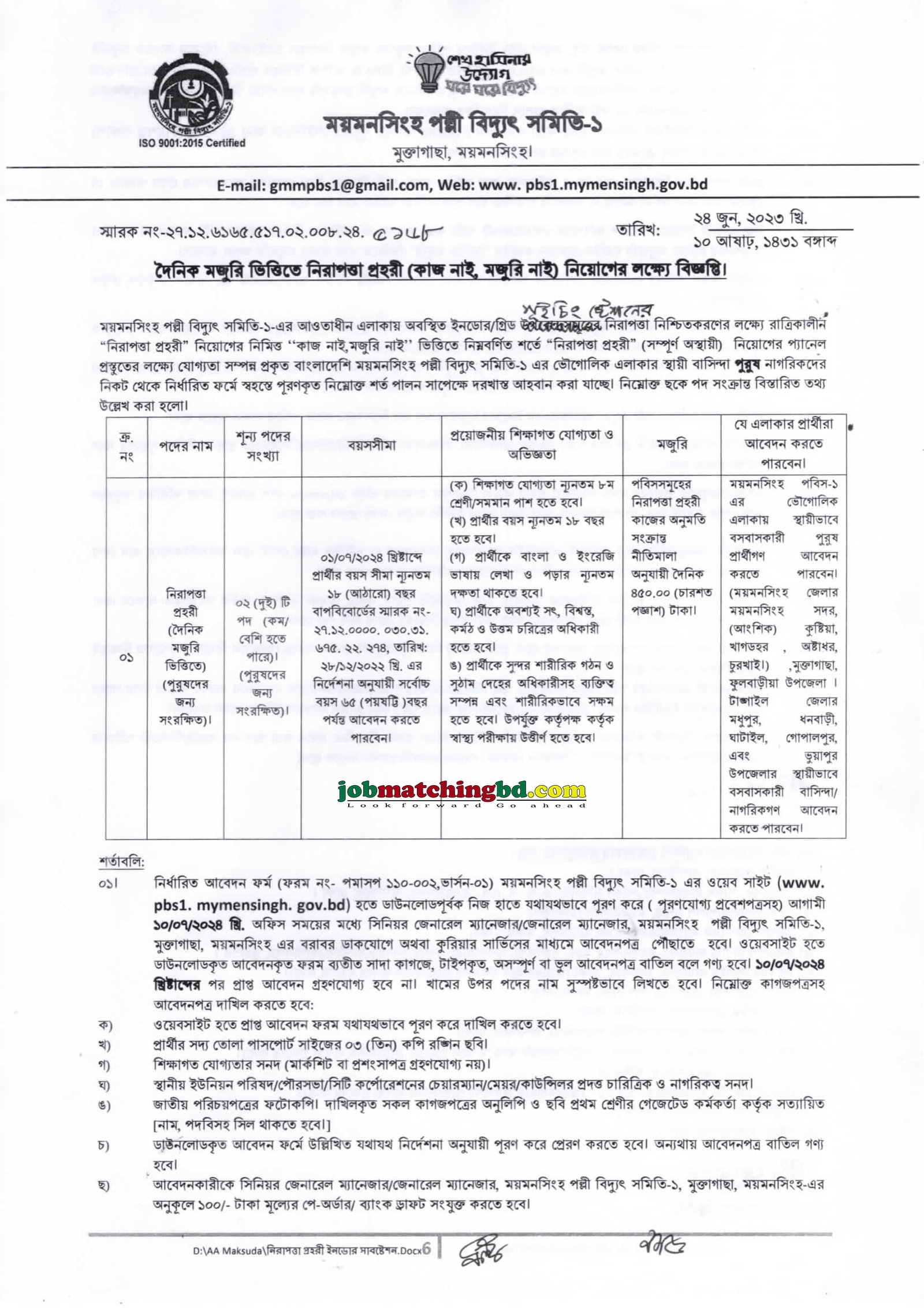 Govt Job Circular 2024