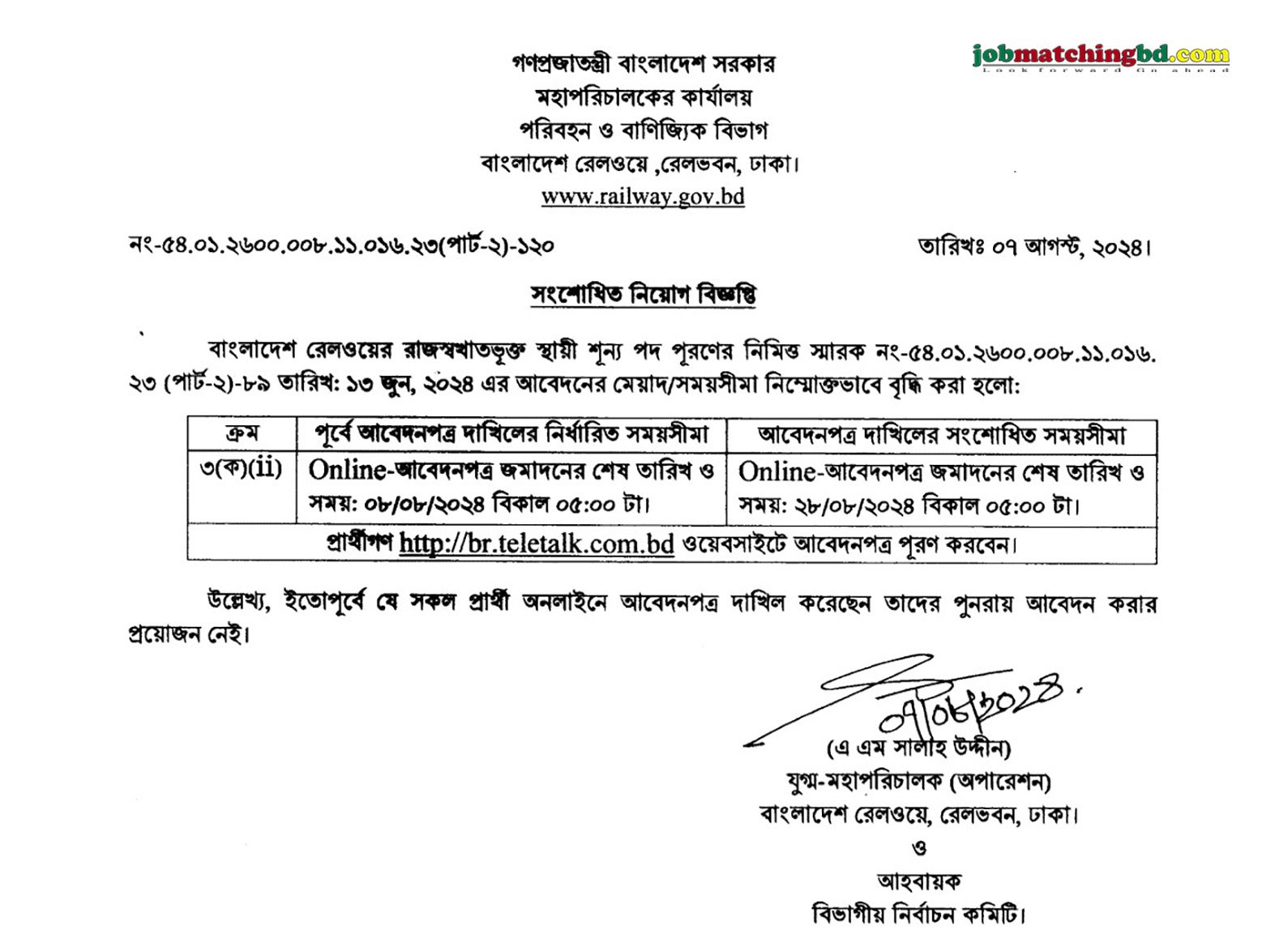 বাংলাদেশ রেলওয়ে | Bangladesh Railway Job Circular 2024