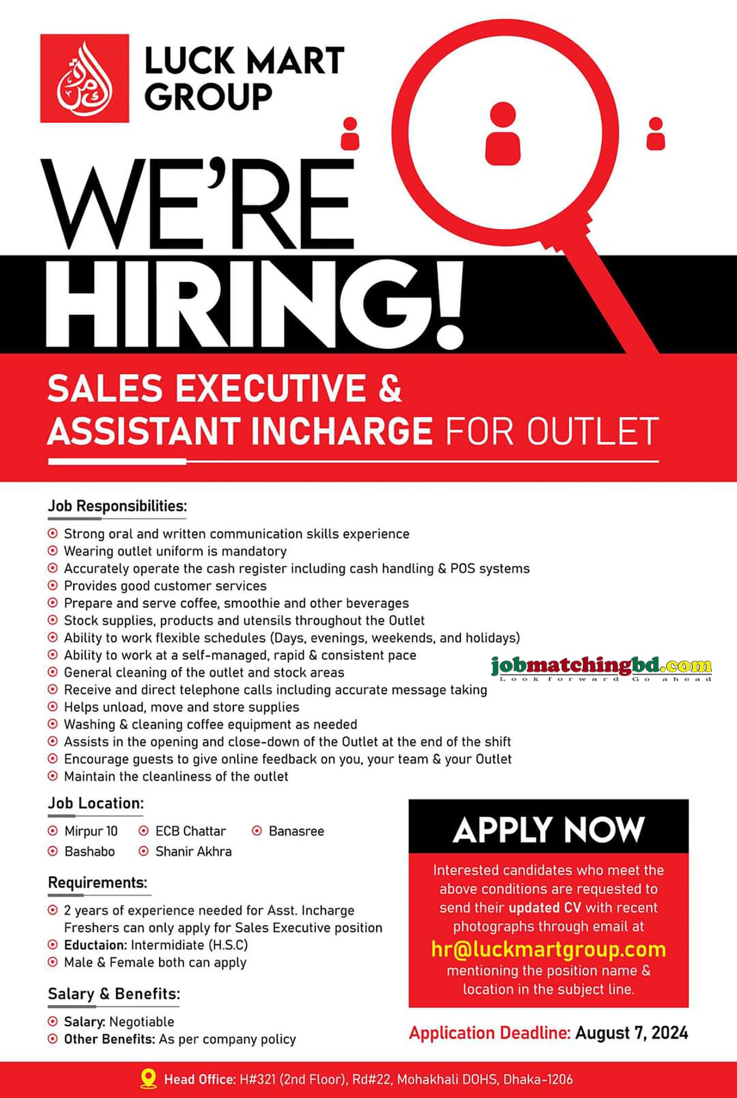 Sales Executive Job 2024