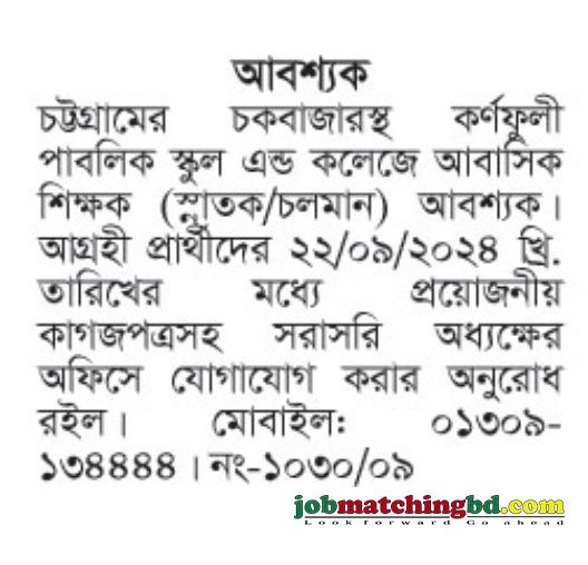 Teacher Job Circular