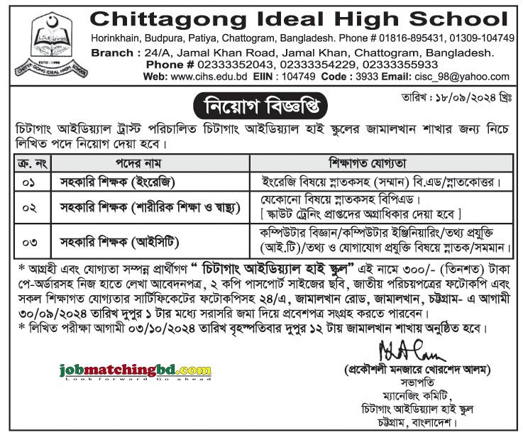 Job Circular in Chittagong