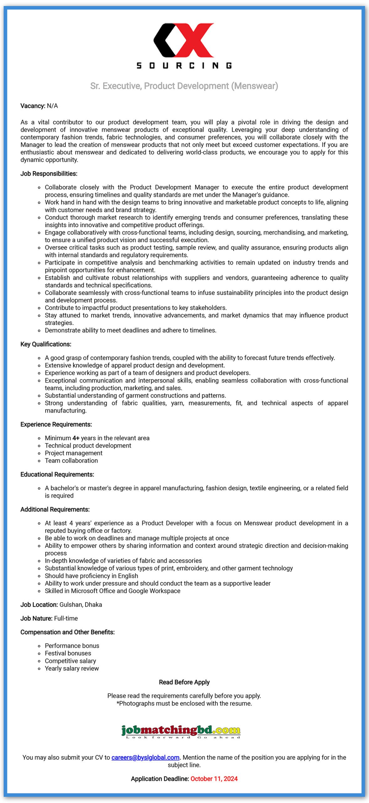 Job in Dhaka