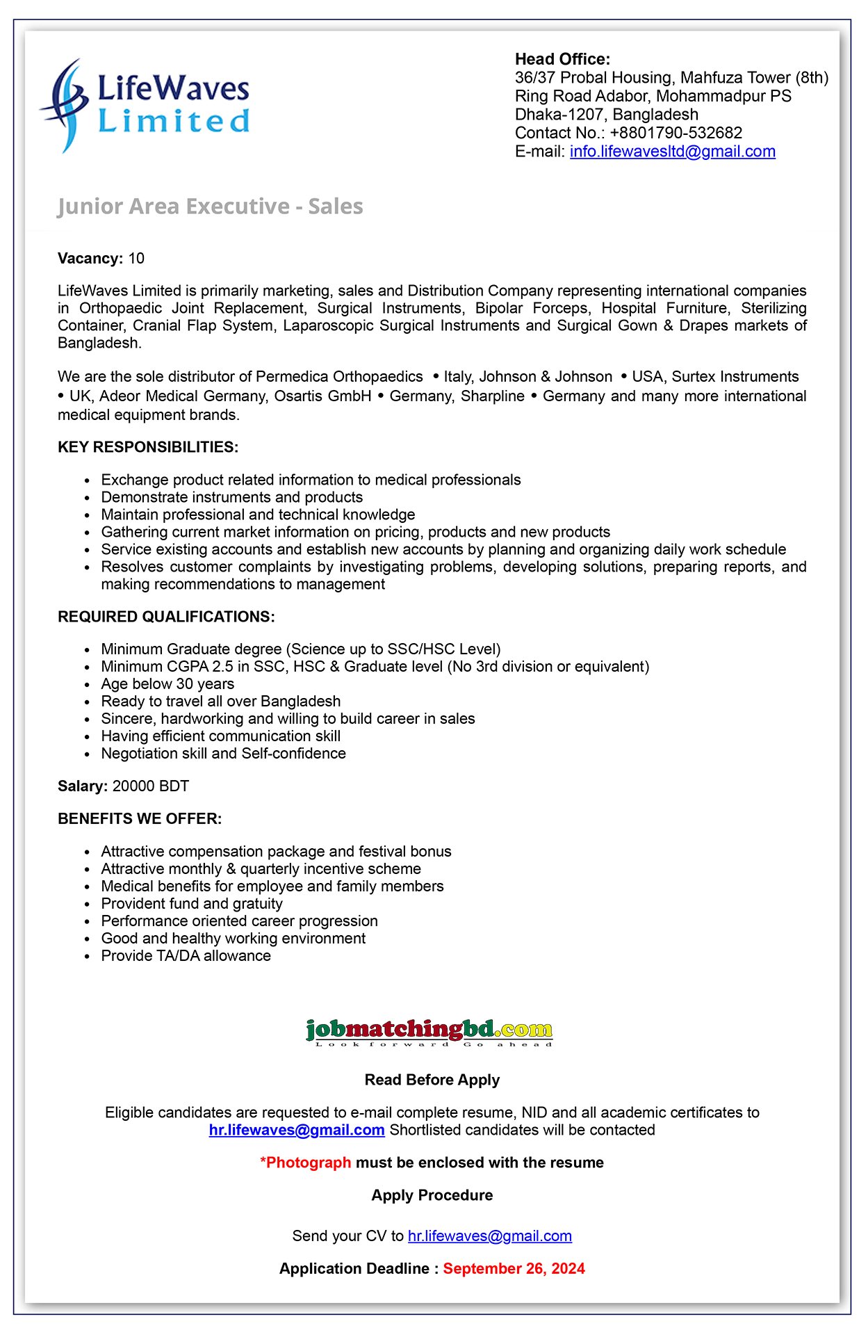 Marketing Job in BD
