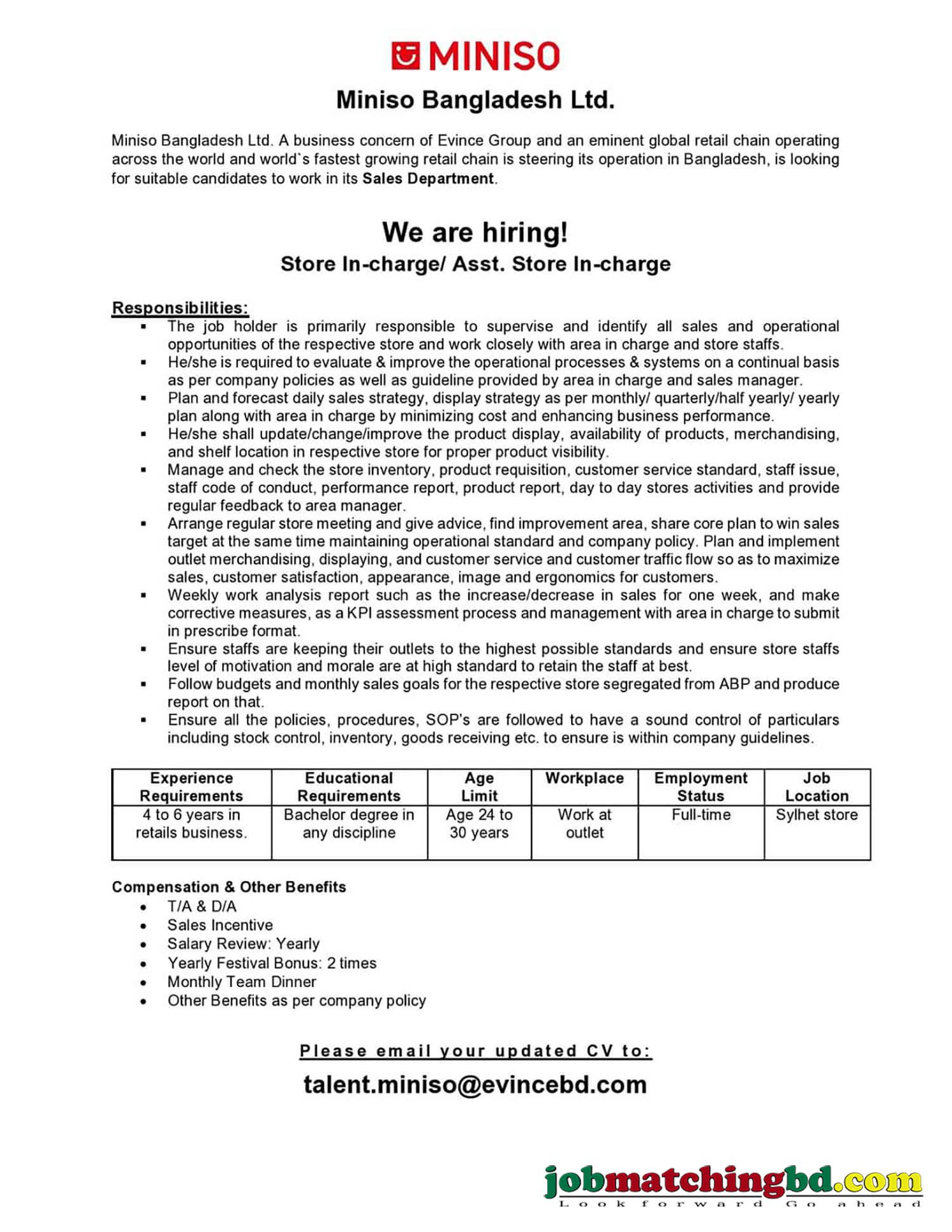 Job Circular in Sylhet