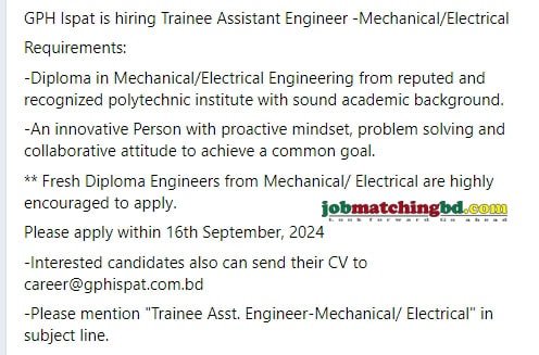 Engineering Job in BD 2024