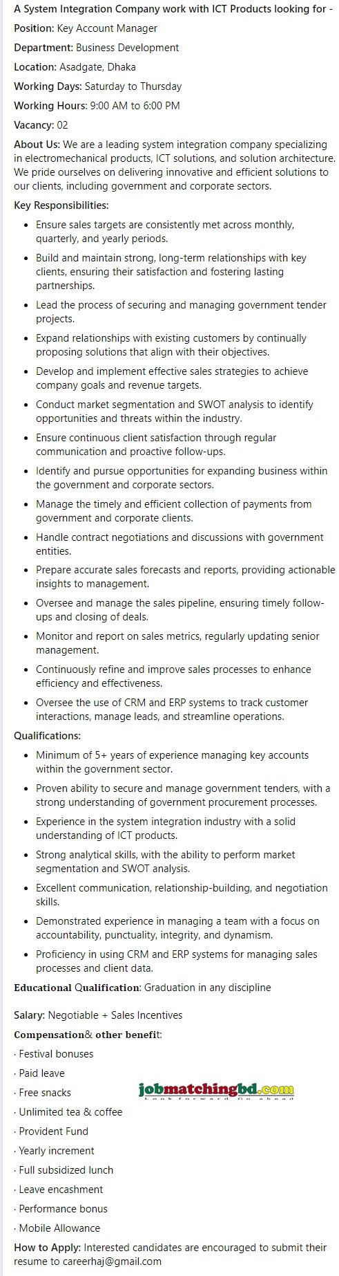 Accounts Jobs in Bangladesh 2024