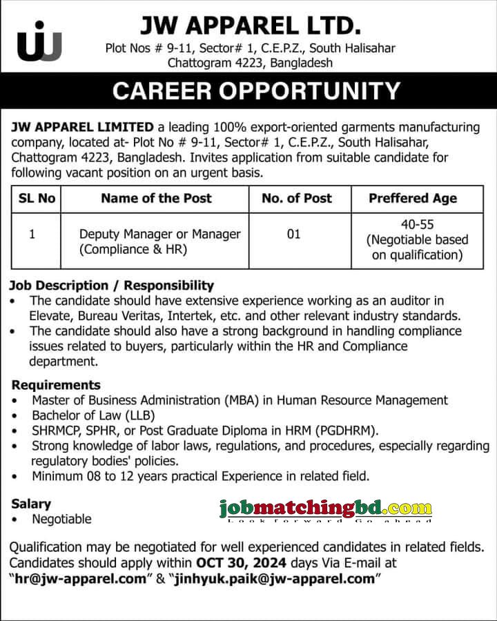 Manager Job