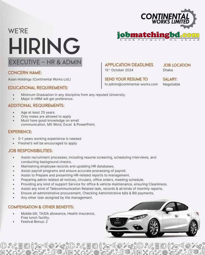 Hr Jobs in Dhaka
