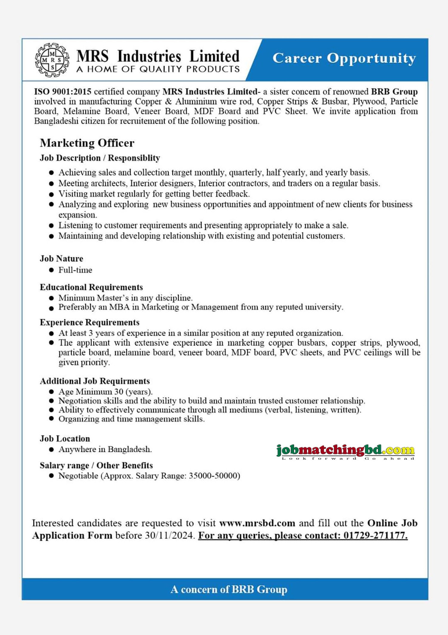 Marketing Officer