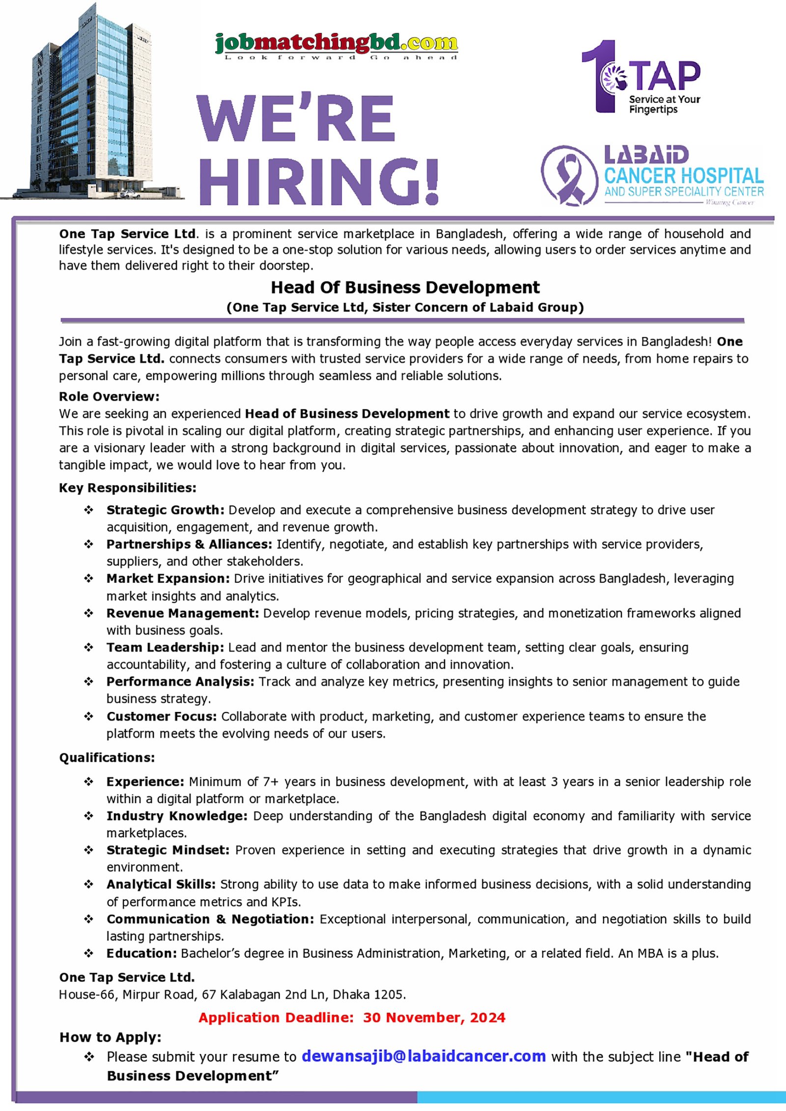 Head of Business Development