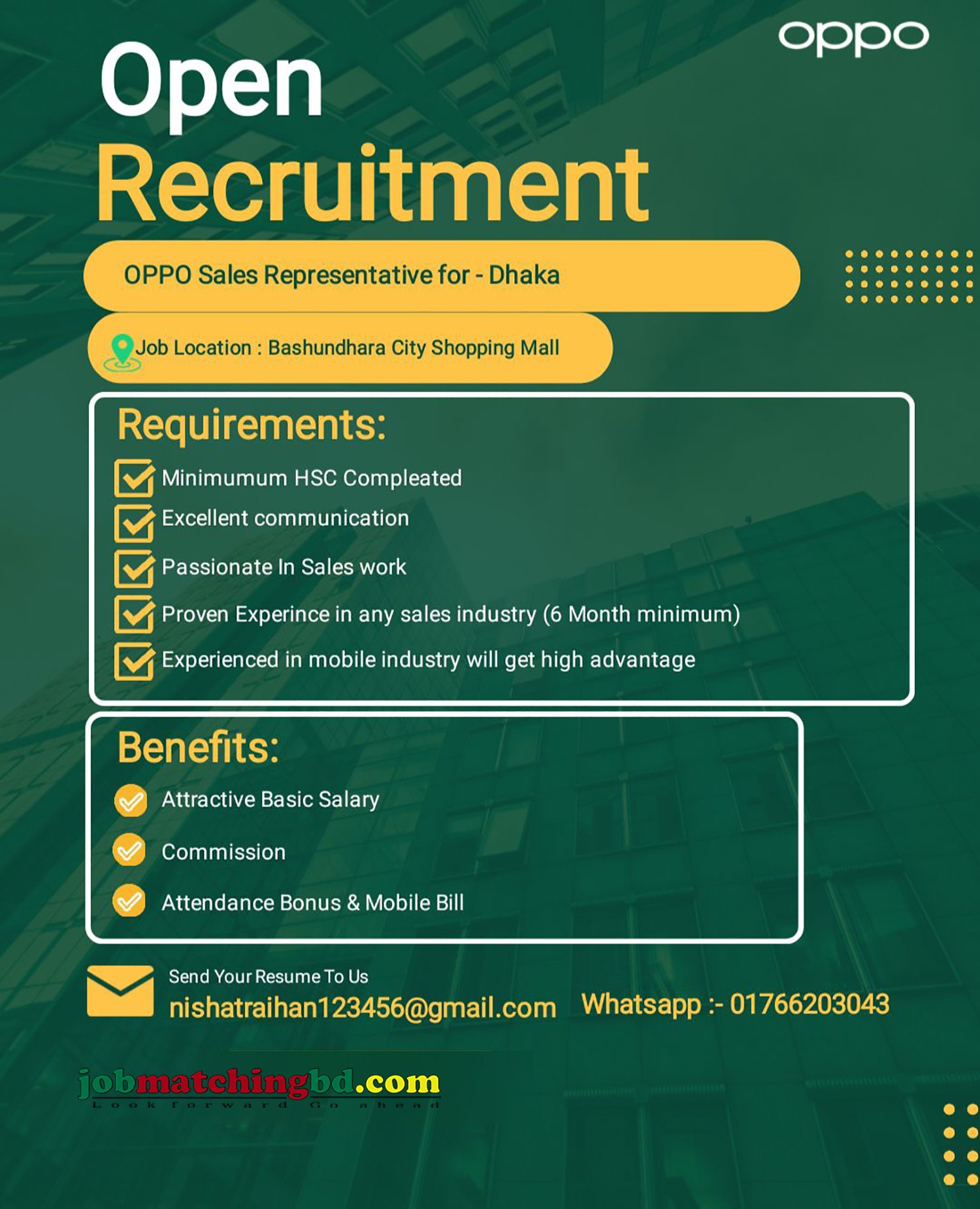 Sales Job in Dhaka