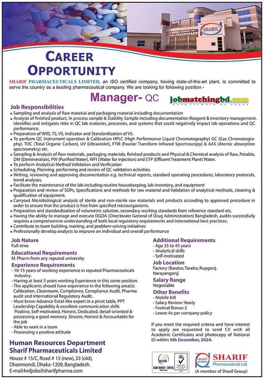 Pharma Job