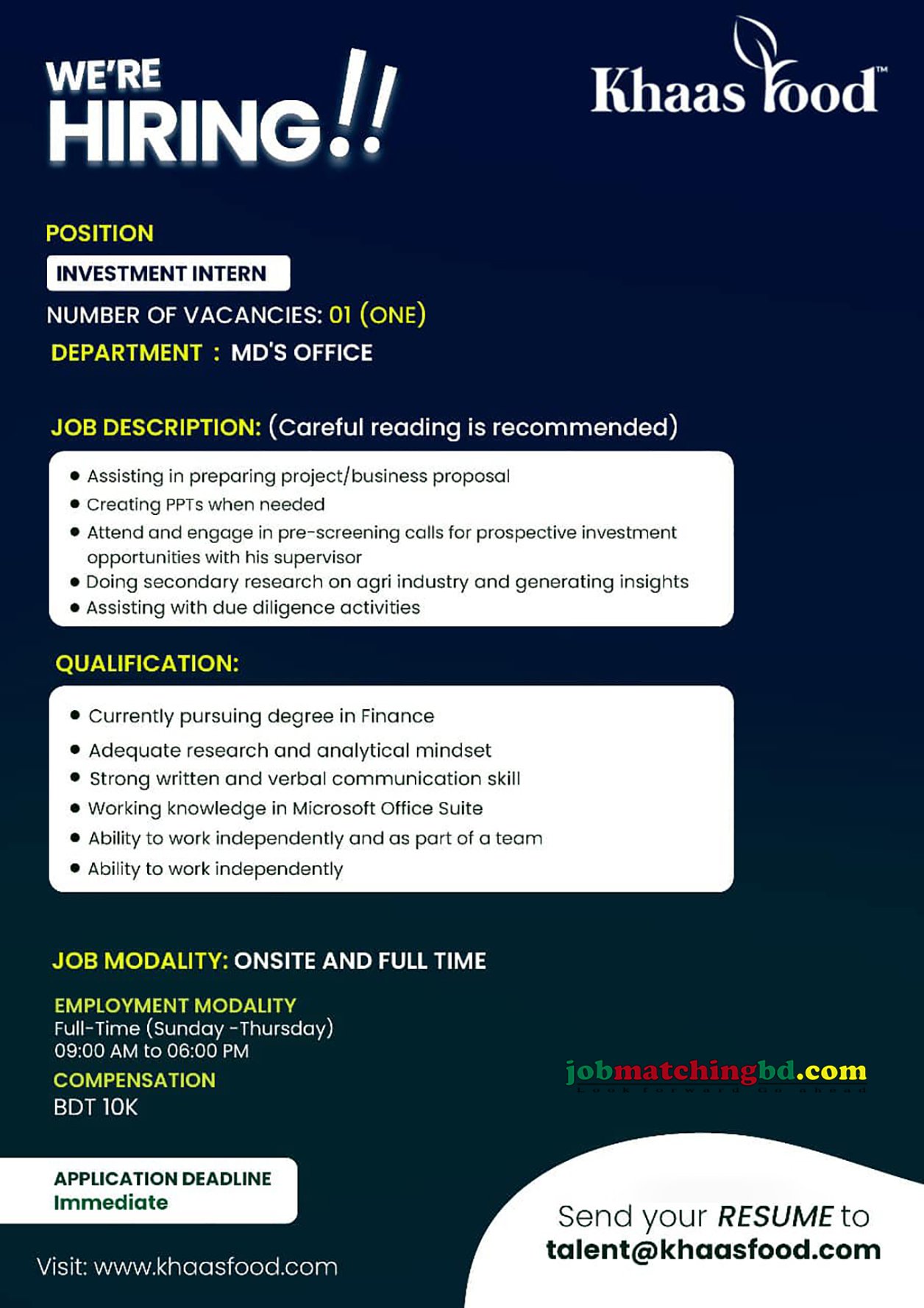 Internship Job