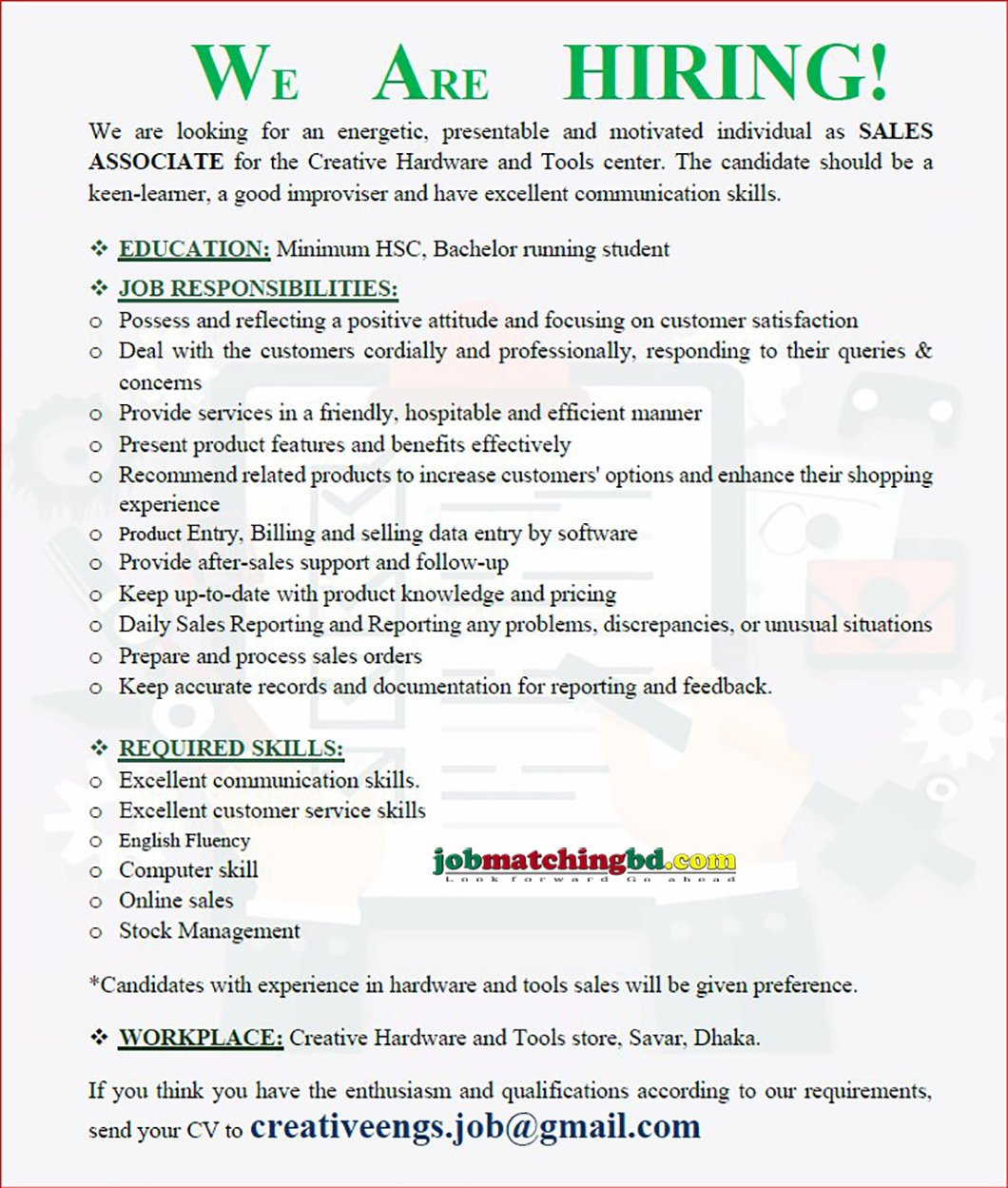 Sales Job in Dhaka
