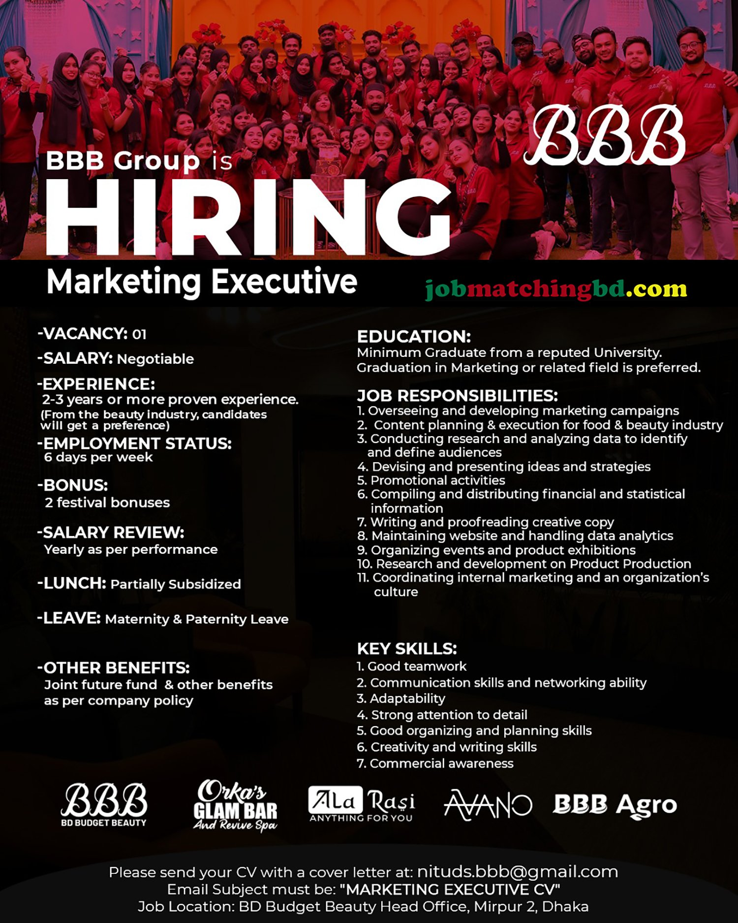 Marketing Jobs in Dhaka