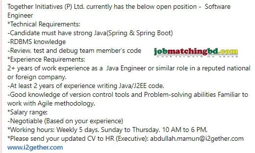IT Related Job in Bangladesh 2024