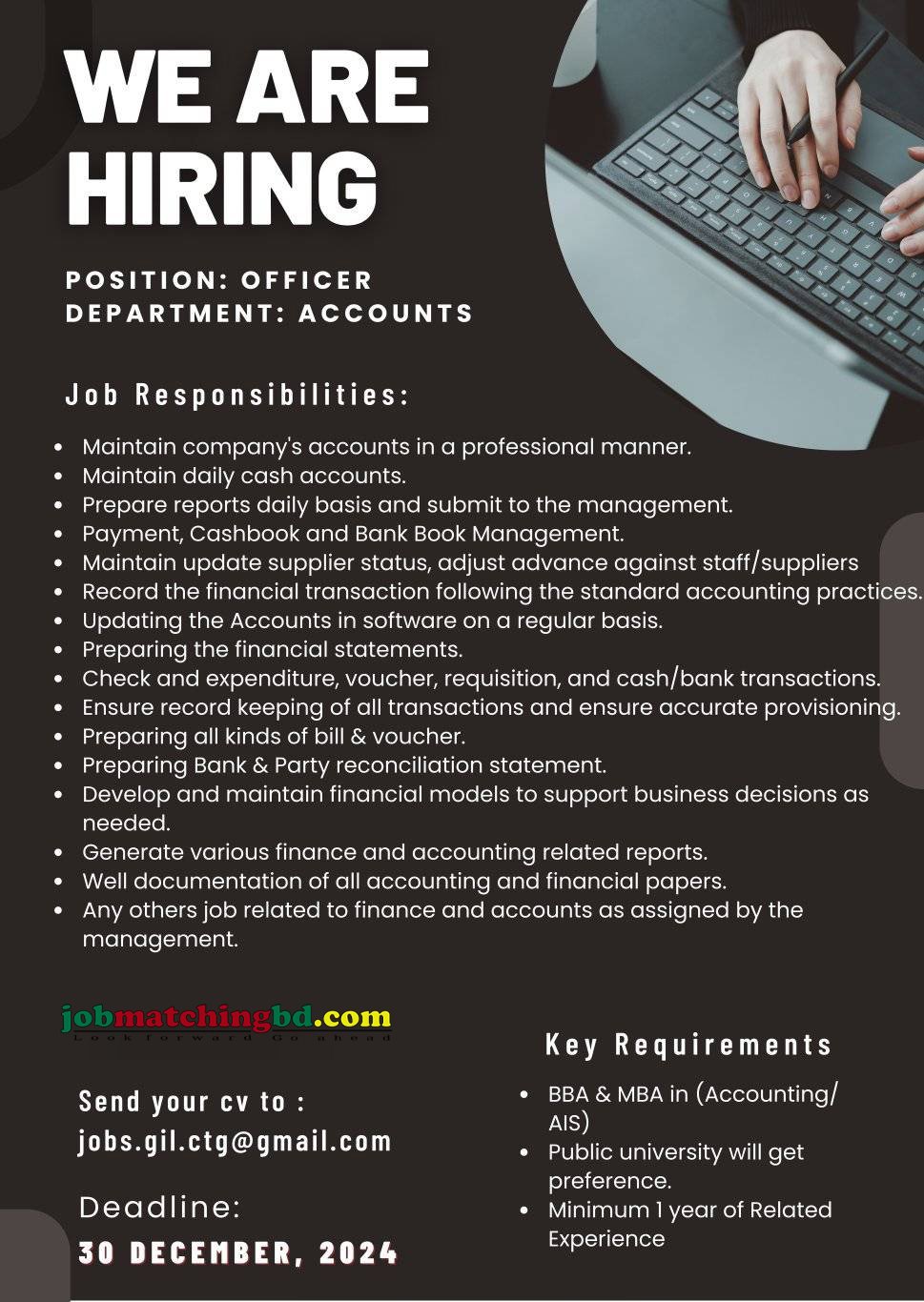 Accounts Job in Dhaka