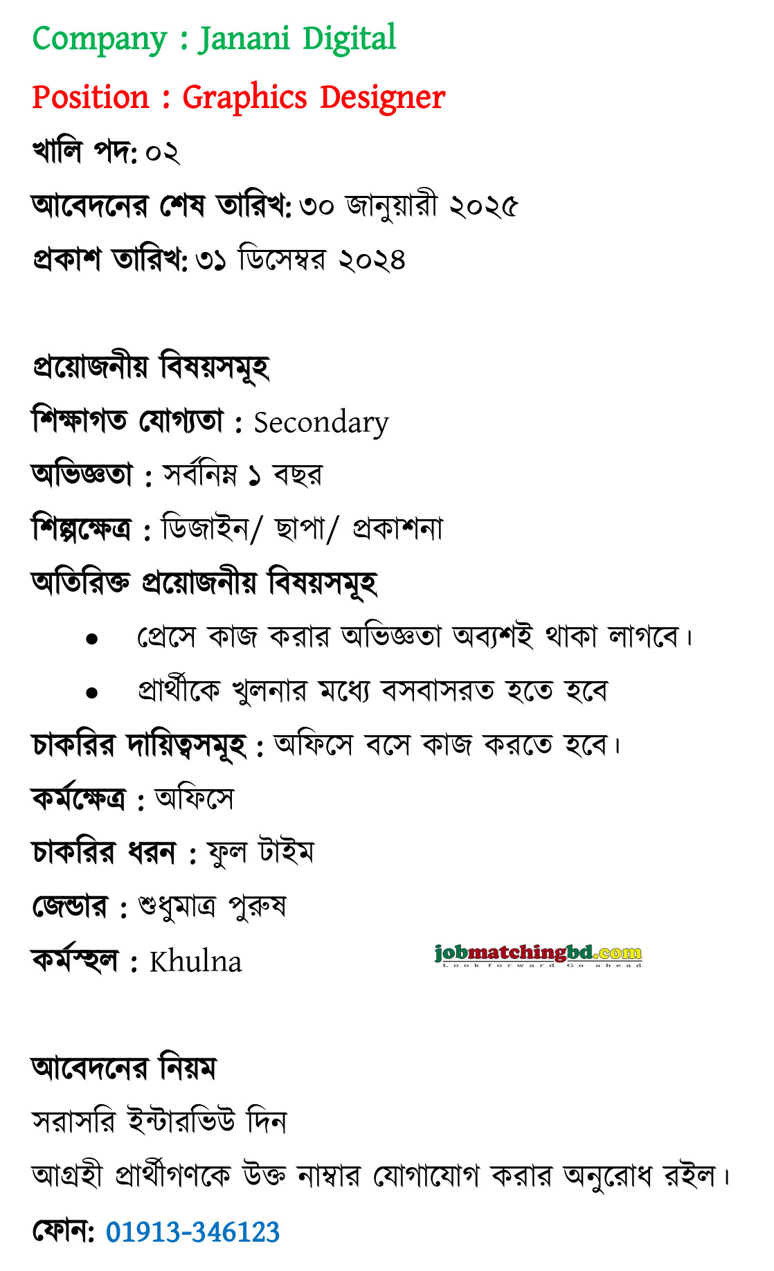 Media Job Circular