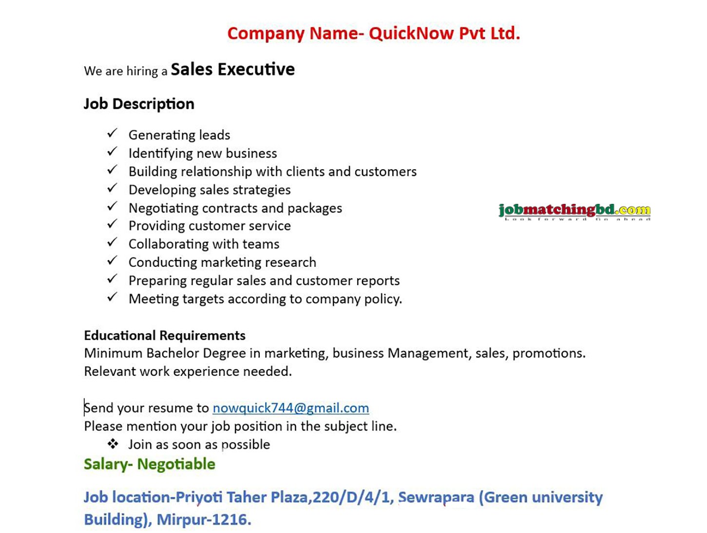 Sales Marketing Jobs