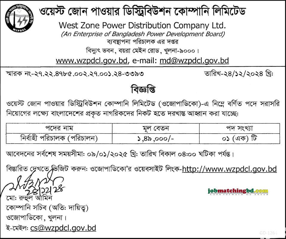 Current Govt Job Circular