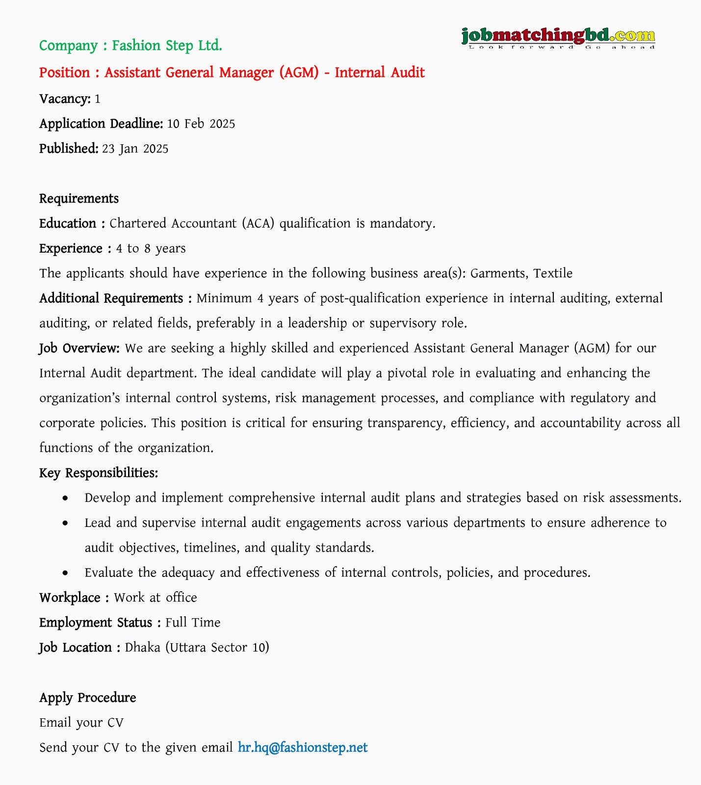 Accounting Jobs in Bangladesh