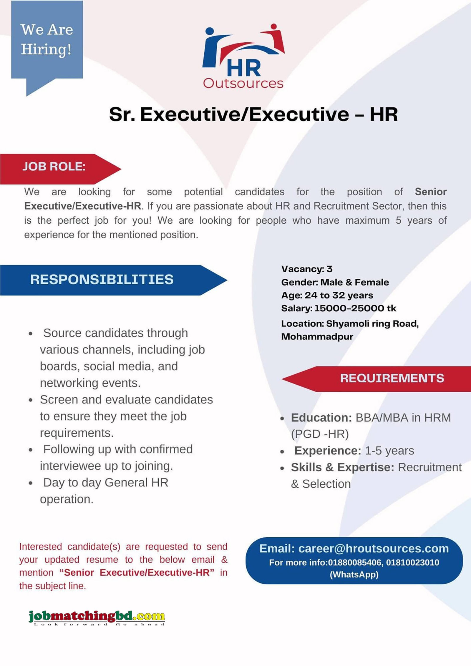 HR Jobs in Dhaka