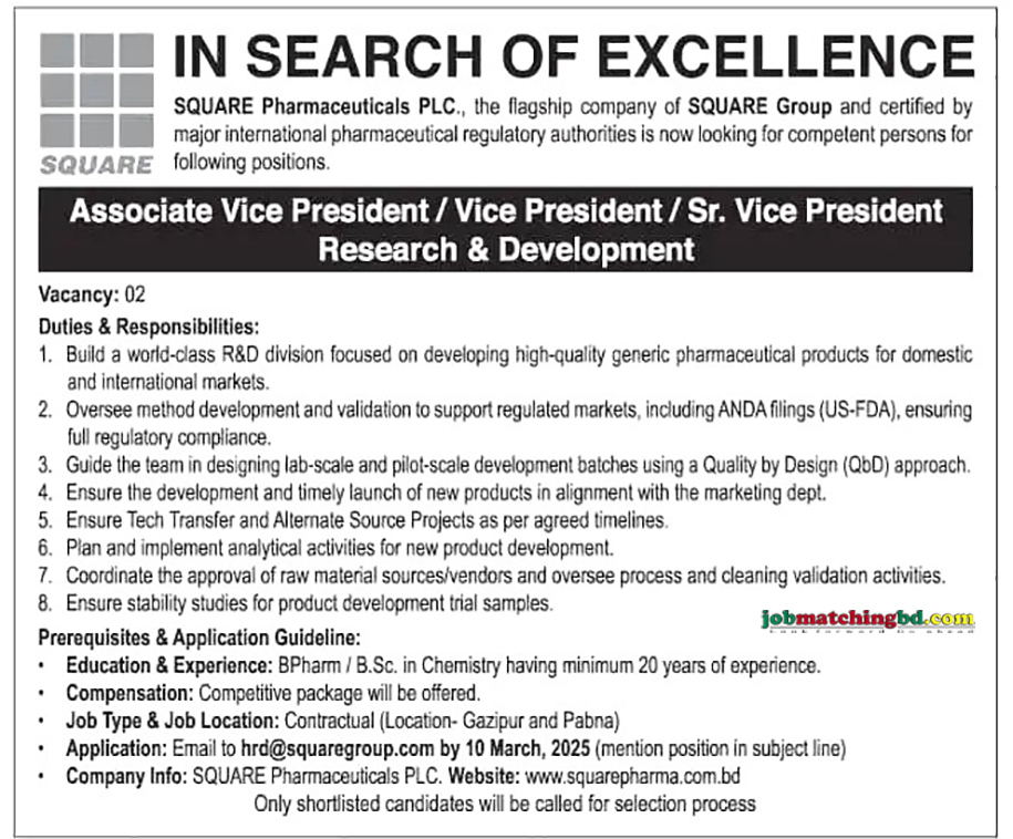 Pharmaceutical Job