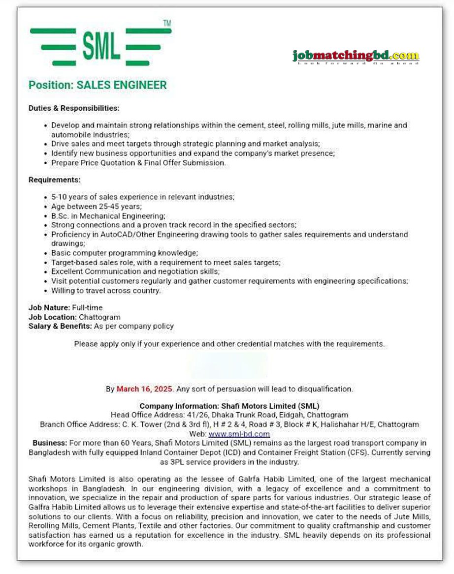 Sales Marketing Job