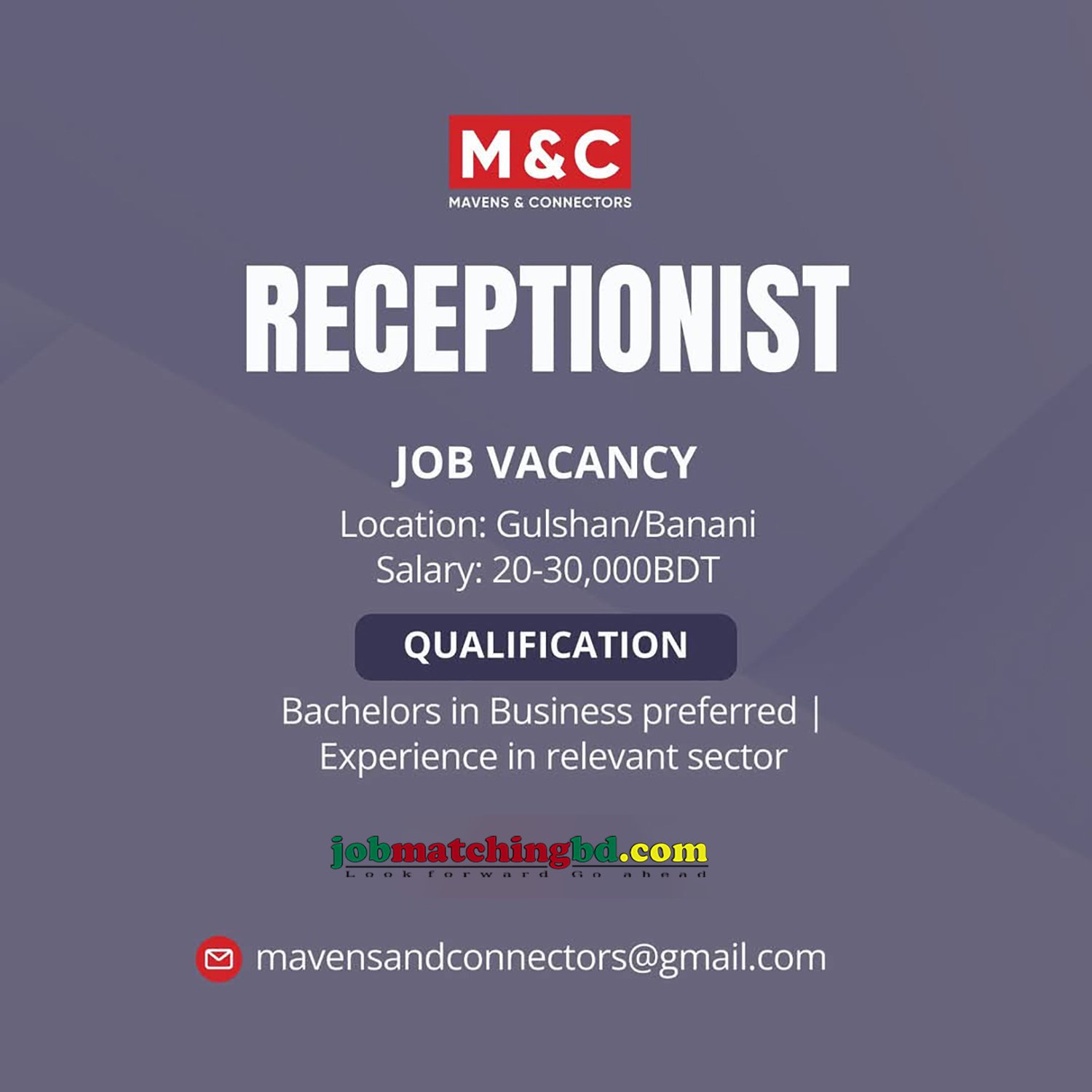 Receptionist Job