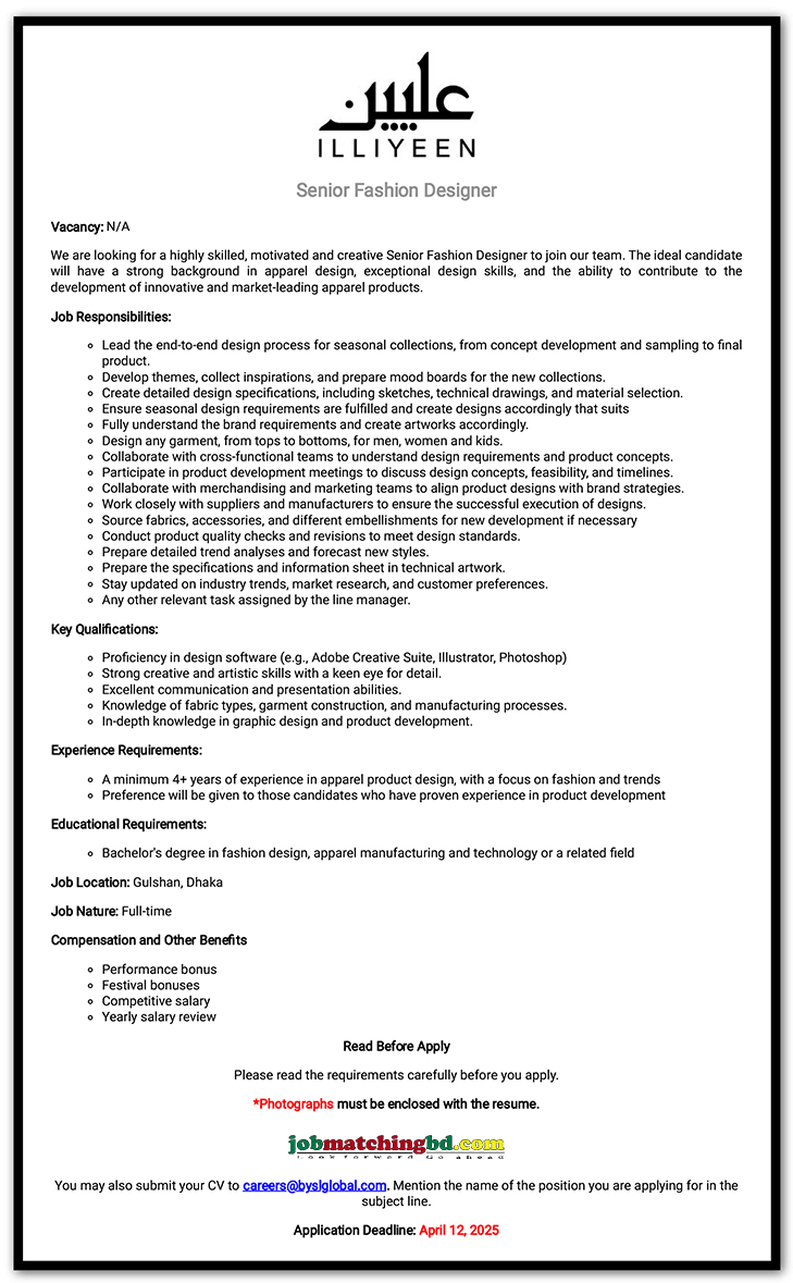 Textile Job Circular