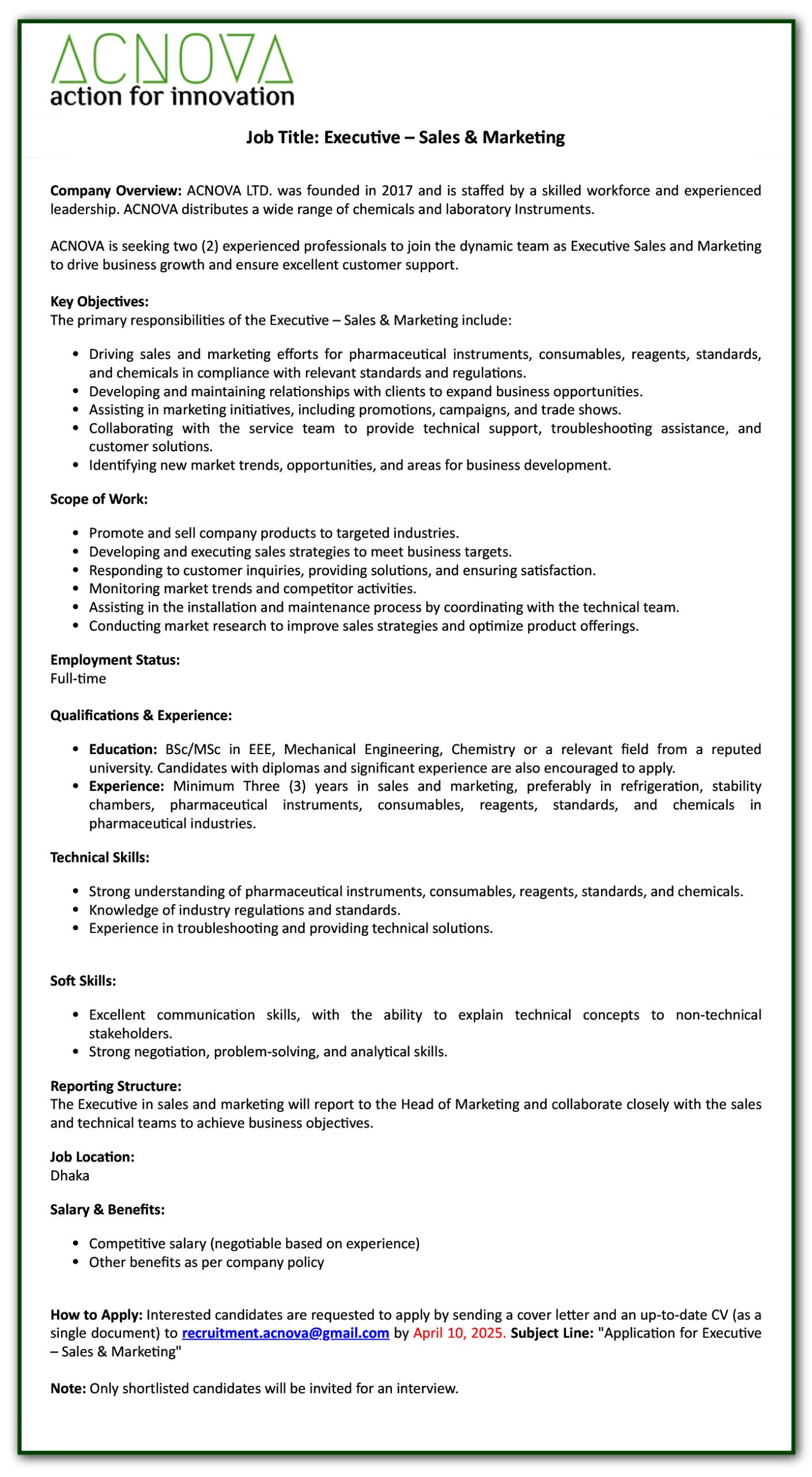 Marketing Executive