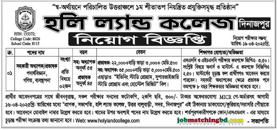 Professor Job Circular 2025