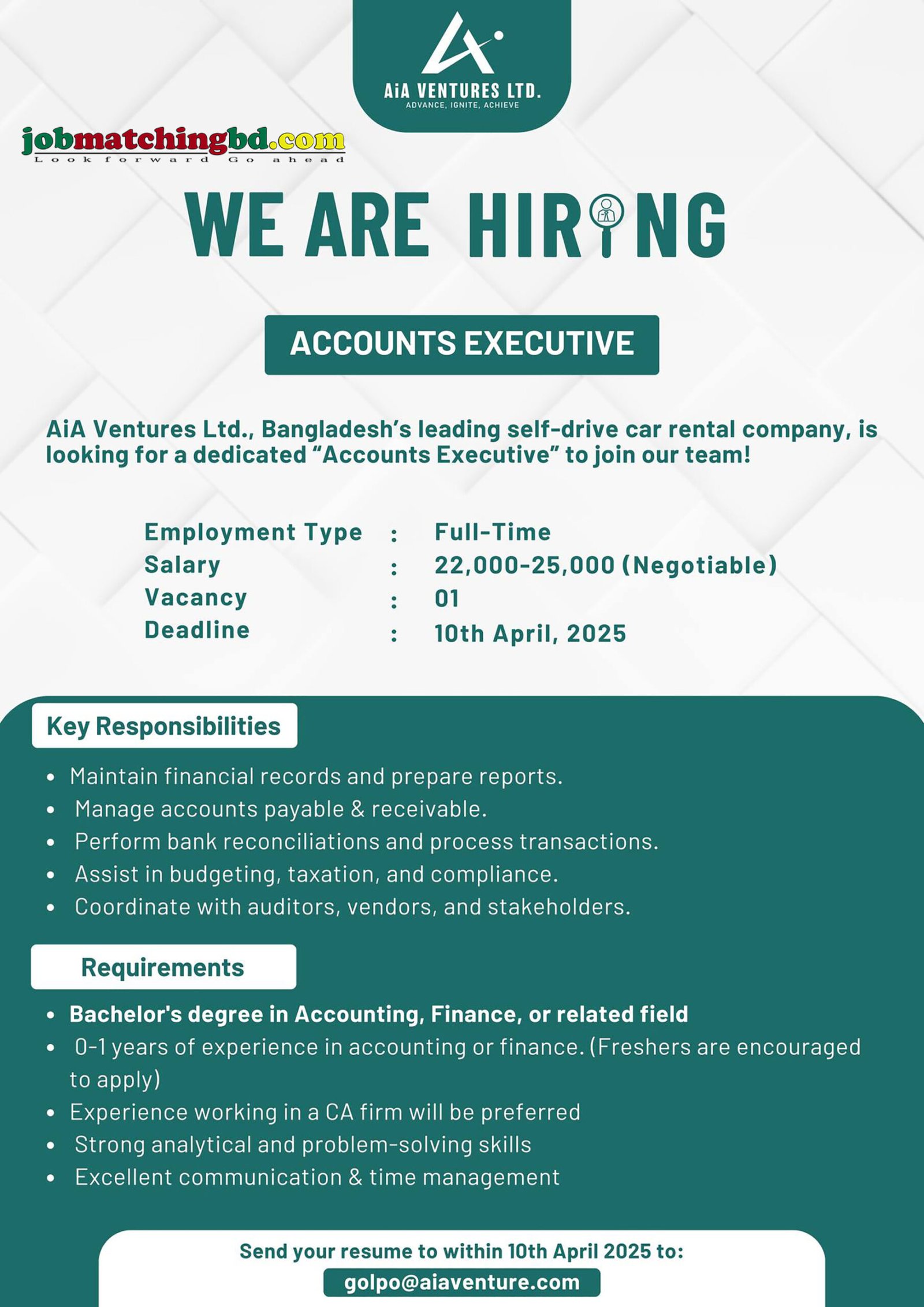 Accounting and Finance Job