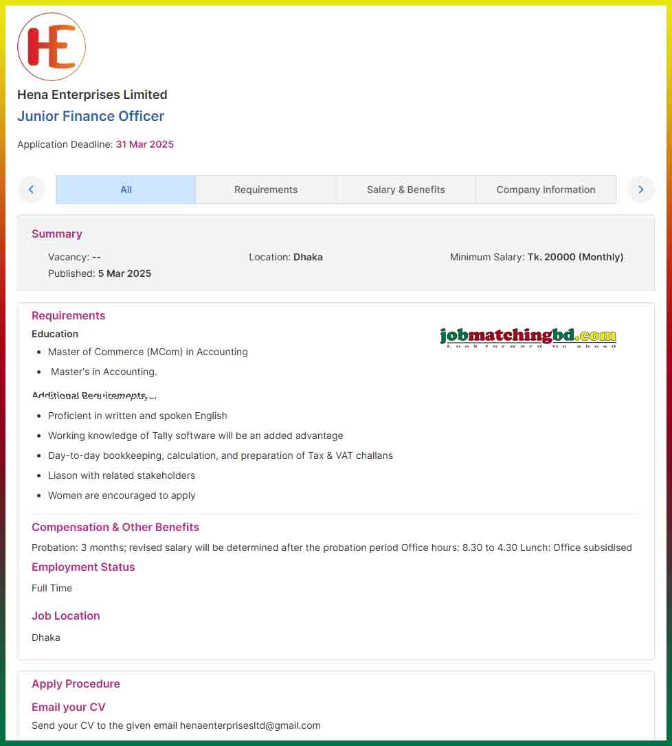 Finanace Jobs