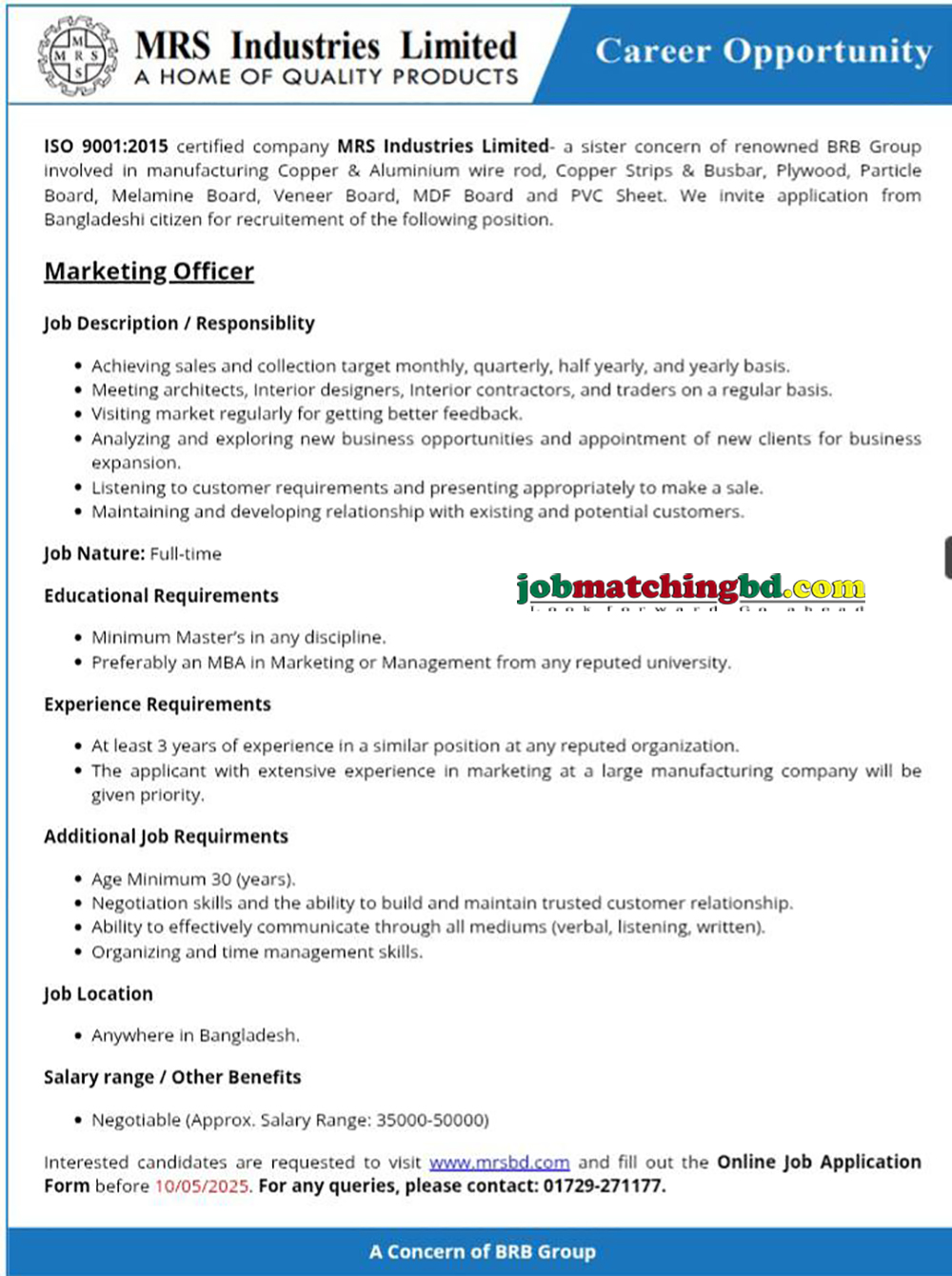 Sales Marketing Job