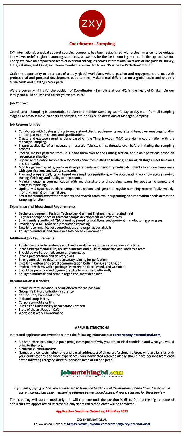 Jobs in Garments