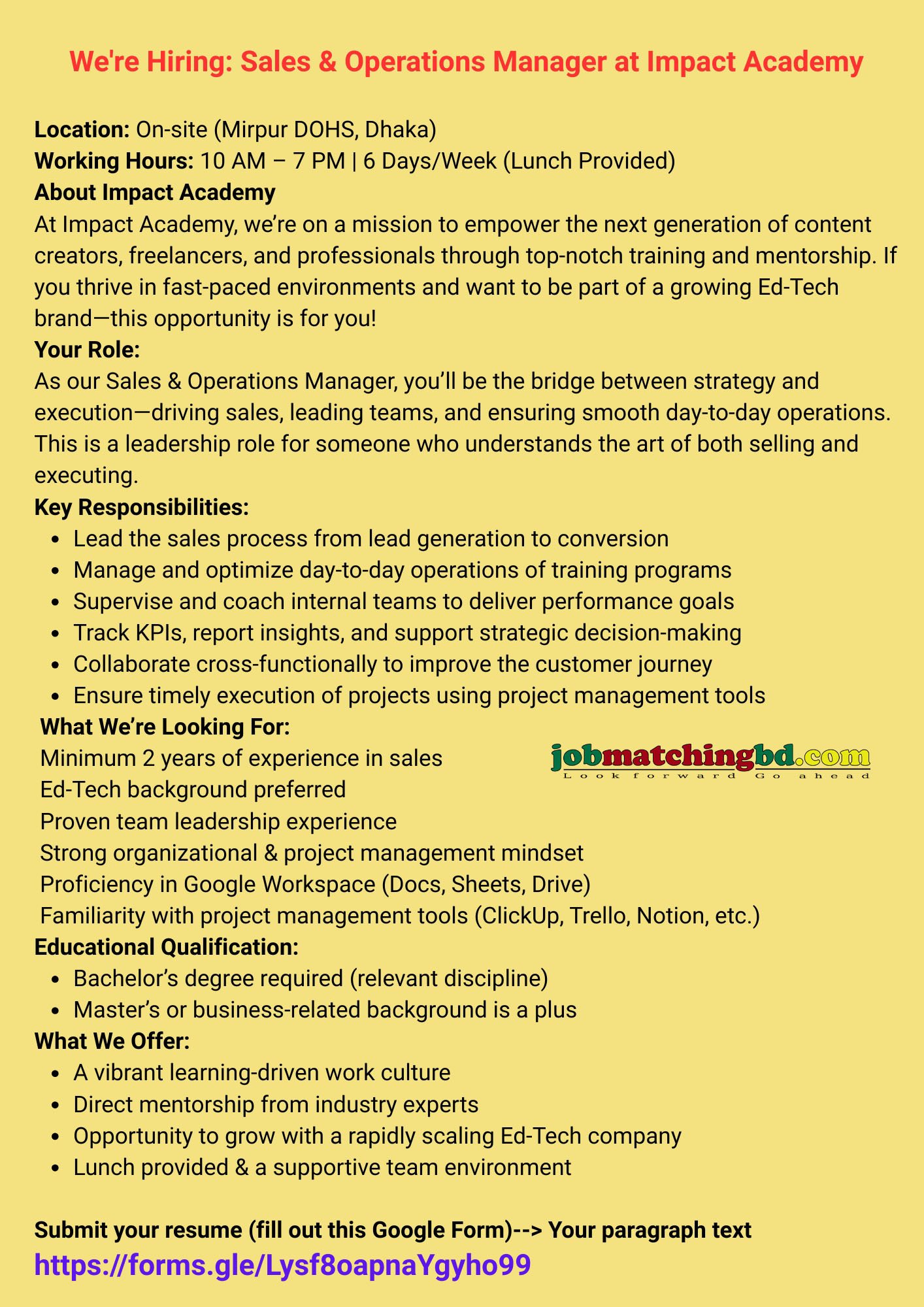 Sales Job