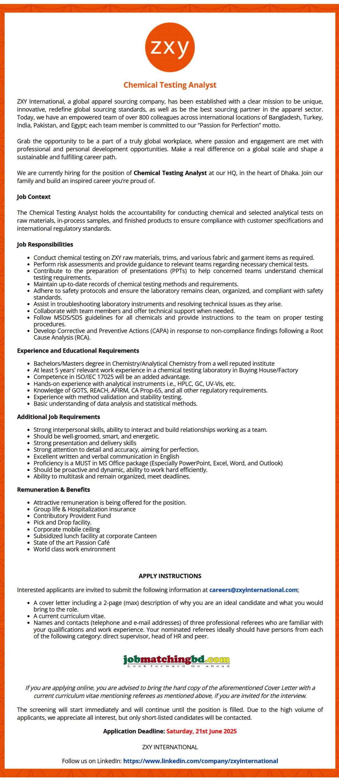 Garments Job BD 