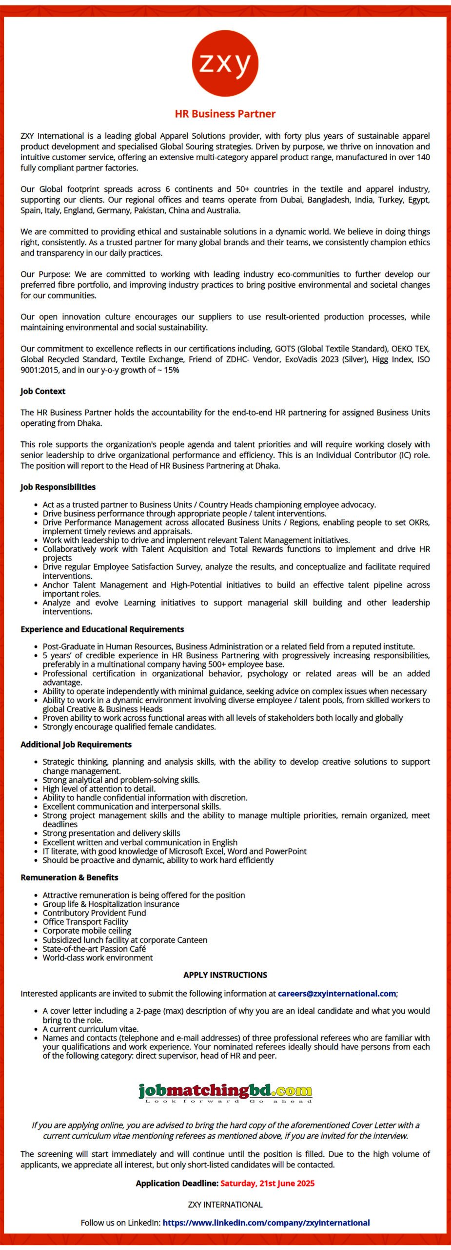 Garments Jobs