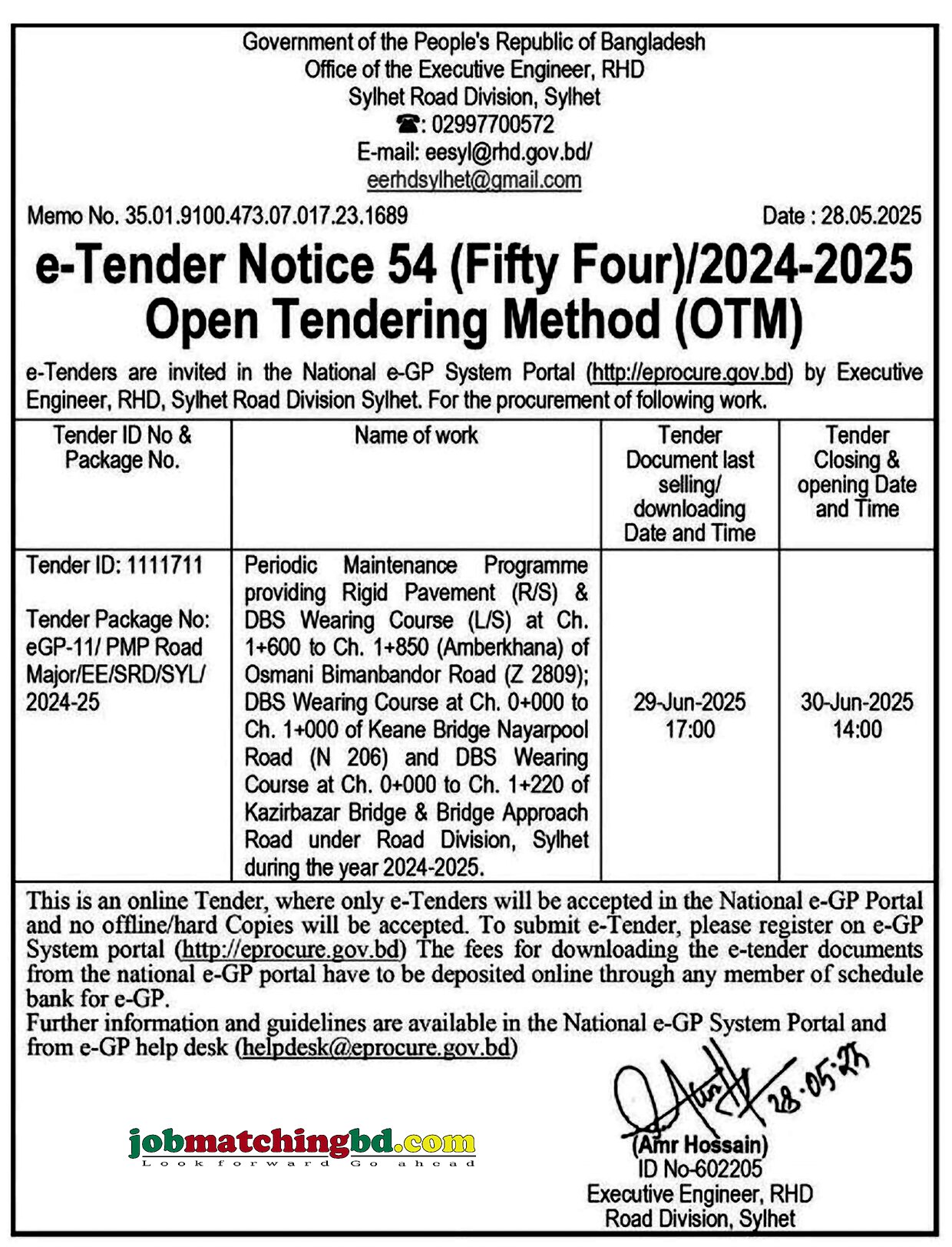RHD Tender