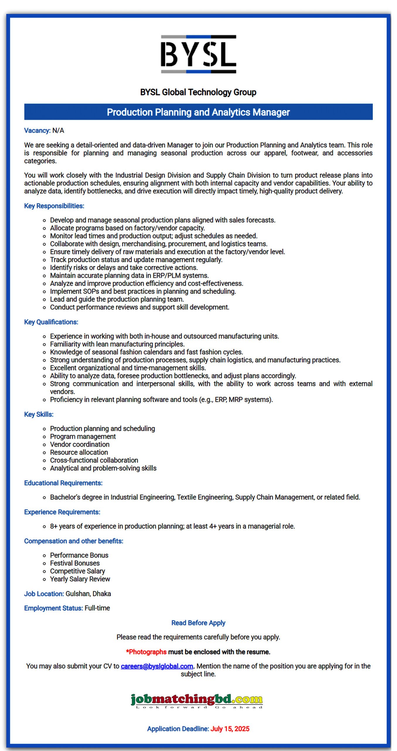Textile Job Circular