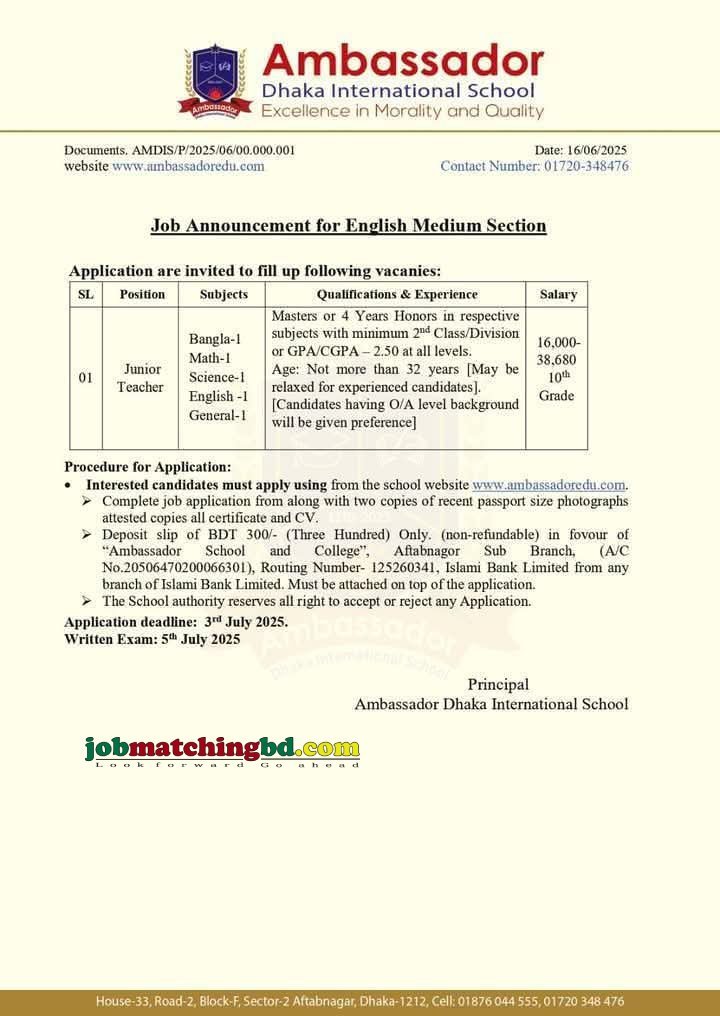 Teacher Job