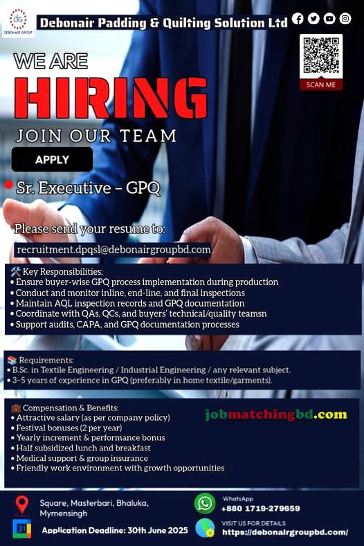 Garments and Textile Job