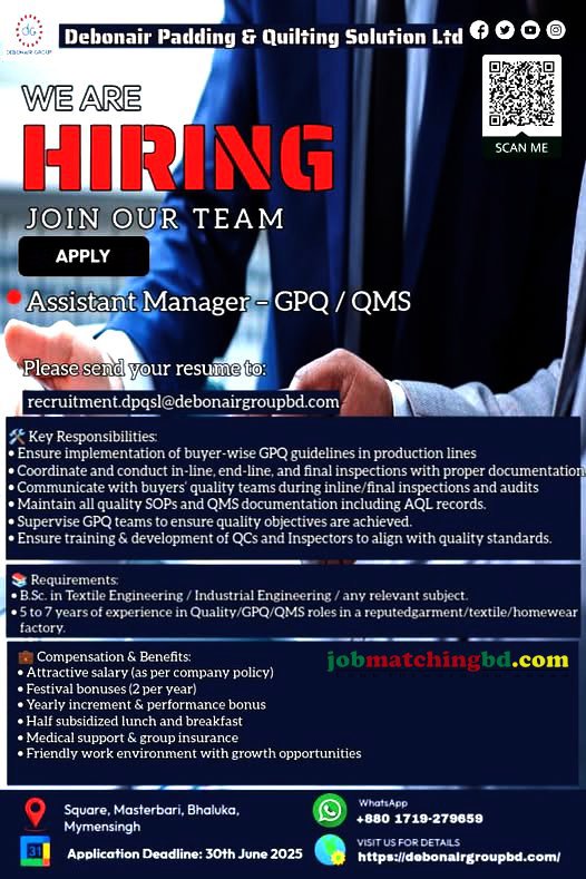 Garments Job circular