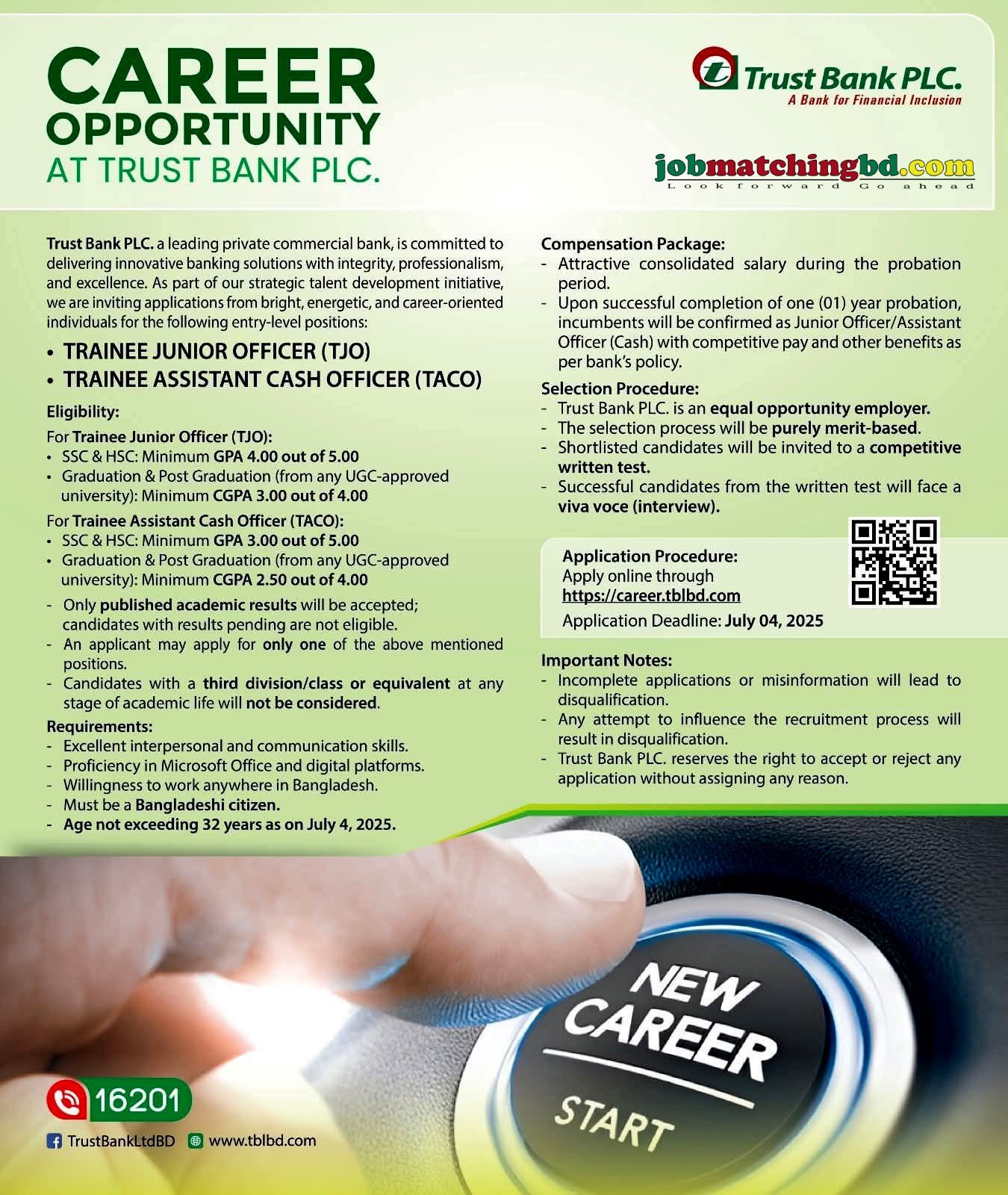 Trust Bank Job Circular